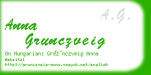 anna grunczveig business card